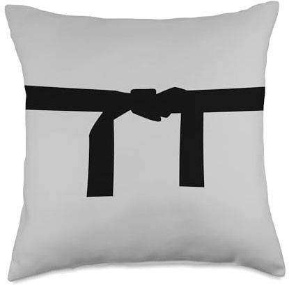 Black Belt Image Kickboxing Karate Martial Arts Blackbelt Throw Pillow