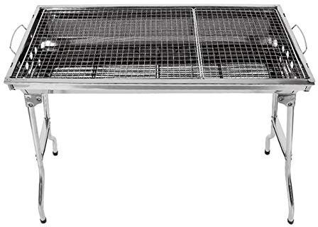 Barbecue Portable Portable Pliable en Acier Inoxydable Barbecue Barbecue Grill de Charbon d'extérieur Barbecue pour la Cuisine de Camping en Plein air, 28.7× 13.2 × 27.6 Barbecue Charbon de Bois