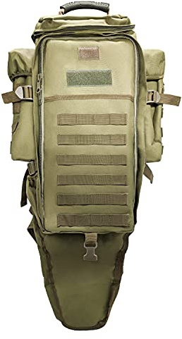 Silfrae Sac à dos pour fusil long sac à dos Molle pour trekking, chasse, camping, sable, 22 inches (Length) x 10.6 inches (Width), Classique