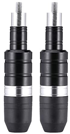 Auspuff Rahmenschieber, 2 Stück Motorrad Sturzschutz Crash Protector Sturzpads CNC Aluminiumlegierung Schiebeschutzstange mit 8mm Schraubenlöchern Fallschutz Universal Motorrad Rahmenschieber