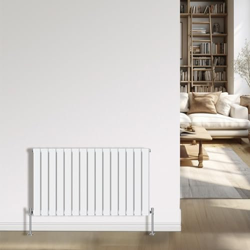 NRG Radiatore Moderno Bianco 600x1020mm Singolo Pannello Piatto Riscaldatore Interni Designer Radiatori Bagno Orizzontali