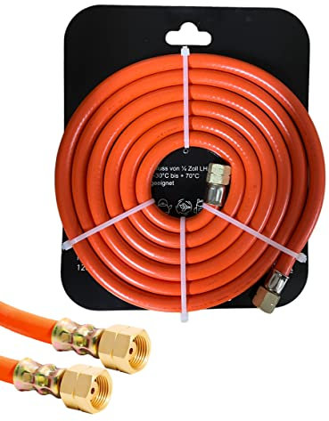Campata Gasschlauch 250cm oder 150cm Camping Schlauch 2x 1/4 Linksgewinde | -30°C bis +70°C | Propan LPG Butan geeignet, PVC (250cm)