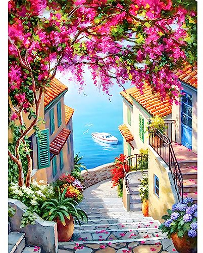 CEOVR Diamond Painting Kits Adults,DIY Diamond Art Kits Adults,30x40cm,5D Gem Art Craft Set for Leisure Time (Pink)