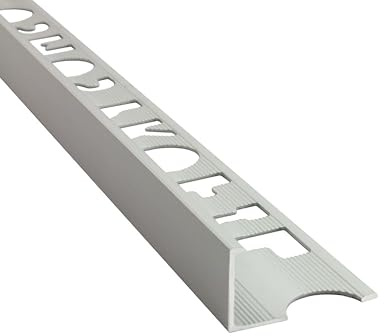 Alu L-Profil Fliesenschiene Fliesenprofil silber matt 2,7m 10mm Aluminium | Als Kantenschutz für sichtbare Außenecken und saubere Fliesenabschlüsse, 10mm Profilmaß, 2,7m, Aluminium, matt, silber