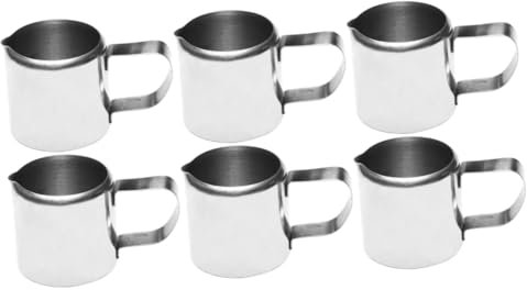 Zerodeko 6 Stk Mini-Milchkännchen Milchkännchen klein dampfender Kaffeetasse aus Keramik Espressotassen Mini-Milchbecher Soßengericht Stahl Milchkanne Werkzeuge machen Container Creme