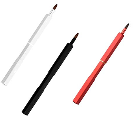 Gogogmee 3stücke Teiliges Lippenbürsten Tragbare Lippenpinsel Mit Bionischem Wollkopf Für Präzise Lippen Und Lidschatten-anwendung Für Makelloses Make-up