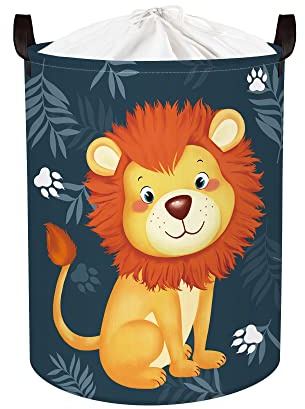 Clastyle Waldtiere Kinder Wäschekorb Baby Spielzeug Aufbewahrungsbox | mit Deckel, Faltbarer, Wasserdicht, Tragkraft 25 kg, für Kinderzimmer Badezimmer Schlafzimmer, für Bücher Spielzeug Kleidung