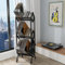 VEDECASA DJ Vinyl Record Schallplatten Regal Vinyl Regal mit 3-stöckiges Speicherhalter Rack LP Storage Display Ständer Regals Plattenspieler für Wohnzimmer Schallplattenständer