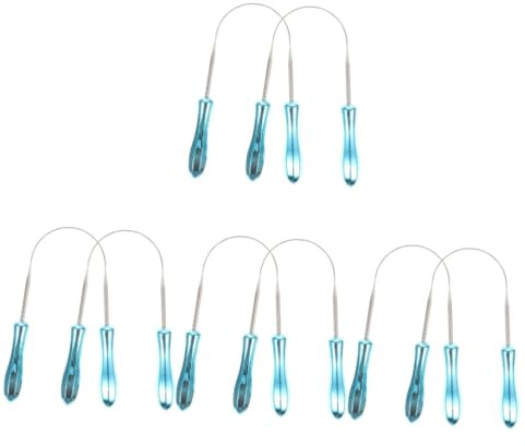 FRCOLOR 8pezzi Raschietto Per Lingua Acciaio Inossidabile U-shaped Per La Pulizia Della Lingua Strumento Per La Orale Per Adulti Rimozione Alito Cattivo e Dei Residui Alimentari