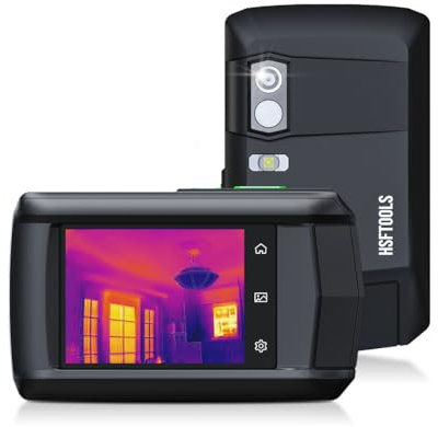 HSFTOOLS P2W 640x480 Super Resolution Thermal Camera with Dual-Camera, 256x192 IR Resolution Thermal Imaging Camera, 3.5 Touch Screen,Wi-Fi,8MP Visible Camera, Video and Audio Recording