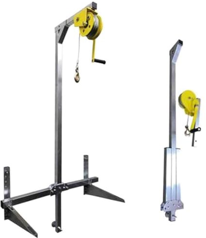 Installation De Climatisation Extérieure, Outils De Levage AC, Treuil Manuel Autobloquant + Support Pliable, Grue D'installation,Rope 20 Meter