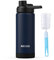 Kiocko Gourde Bouteille Isotherme avec Couvercle à Sport - En Acier Inoxydable - 1l/800ml/600ml - Sans BPA - Anti-fuite - Pour Enfants,école, Sport, Cyclisme, Fitness, Garçons，Fille,Bleu marine
