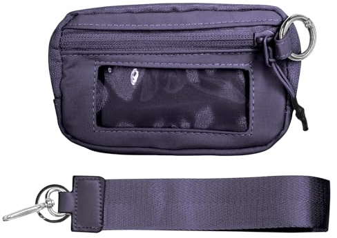 Casbomy Iris-Geldbörse 2. Generation Wristlet Handbags, Geldbörse für Damen, Waterproof Nylon Keychain Zipper Wallet, Credit Card Holder Portable Wrist Wallet (Lila)