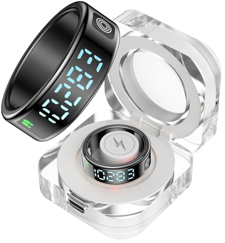 findtime Smart Ring Smartringe für Herren Damen Scroll Ring Smart Ring Android Fitness Ring Schlaftracker Herzfrequenz SpO2 Messer Kalorie Distanz-Tracking Schrittzähler Remote-Auslöser