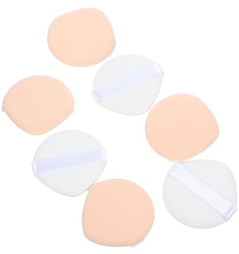 Angoily 7 Esponjas Esponjosas Para Maquillaje Doble Uso Seco y Húmedo, Coloreadas En Rosa, Para Mujeres, Aplicadores Ideales Para Polvo y Base, Uso Diario y Viaje