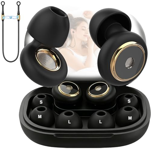 Tapones para los Oídos para Dormir Con Cordón Antipérdida, Tapones Antiruido de Silicona Suave Reutilizable, 3 Tamaños Incluidos, para Dormir, Estudiar, Trabajar, Viajar y Sensibilidad al Ruido*