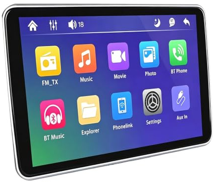 Monitor for Poggiatesta for Auto (10,1/11,6 Pollici), Touchscreen IPS HD | Lettore MP5: supporta Bluetooth/USB/FM/scheda TF/connessione cellulare wireless(10.1″)