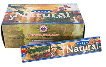 Bastoncini di Incenso Naturali Nag Champa - Naturale, Scatola da 12 Confezioni, Scatola da 12 Confezioni