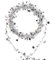 VEYLIN 25ft Star Shaped Tinsel Wire Garland for Christmas Trees Decoration (Silver)