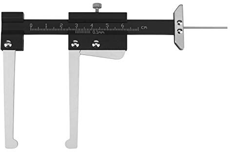 Performance Tool W80628 Brake Rotor Caliper and Tire Tread Depth Gauge with Metric Scale, Lever Action Floating Jaw, and T-Base for Most Vehicles