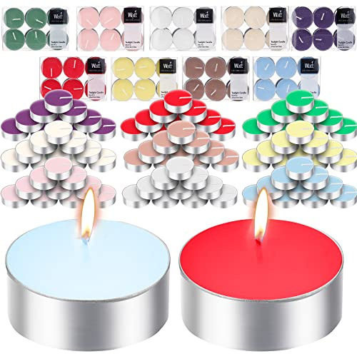 Huquary 108 Pcs Scented Tea Lights Candles Mini Scented Tealight Candles Bulk for Burning Approximately 4 Hours Time(Mix)