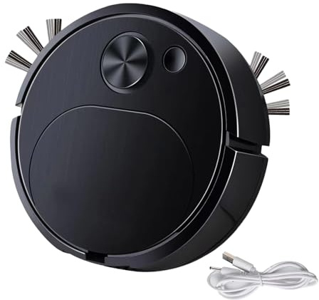 Robot aspirador de barrido, trapeador robot de barrido,Limpieza automática con trapeador anticolisión USB 3 en 1 - Robot de barrido ultrafino anticaída USB silencioso para sistema de evitación Firulab