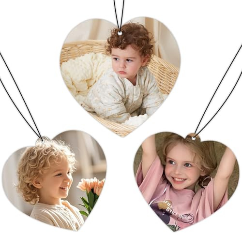 proautocss Personalised Car Air Fresheners with Photo and Text, Car Air Freshener for Men Women Double-sided Photo Printing,Cars Decorations,Auto Diffuser Scented,Auto fragrance 37 scents available