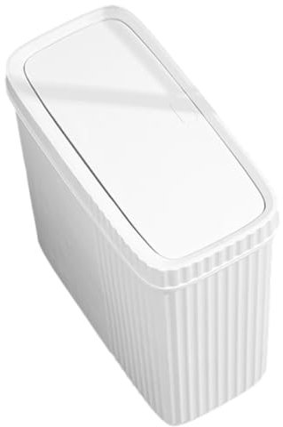 HOMOCONO Cubo De Basura Estrecho Tapa, Gran Capacidad, Material Pp Resistente, Diseño Práctico, Para Hogar, Oficina, Cocina, Sala De Estar, Baño
