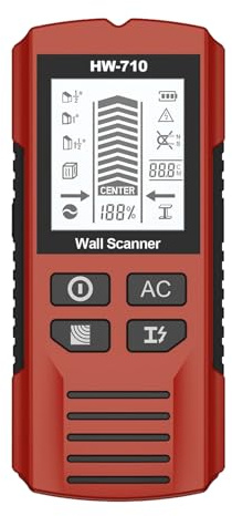 de détection de métaux portable – Écran LCD portable et détecteur de métaux audio | Détecteurs de goujons de fils | Outil de recherche de goujons | Scanner de sécurité haute sensibilité pour