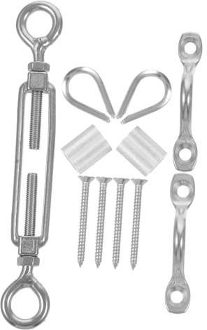 Turnbuckle Wire Tensioner,Stainless Steel Rigging Screw Jaw,Adjustable Wire Tensioner Turnbuckle with Eye Strainer for Securing Cables Fences and Ropes