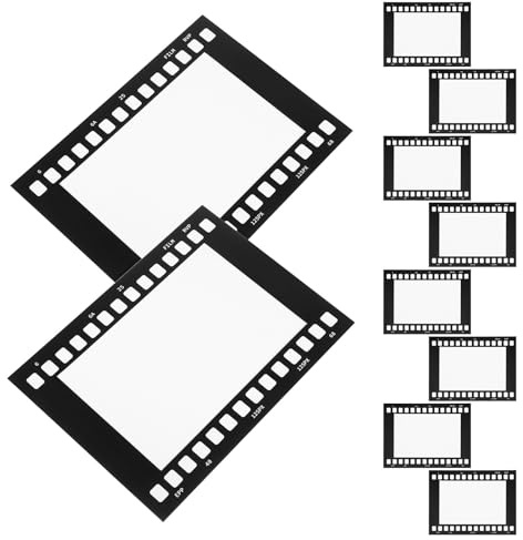 LIFKOME 10pcs Vintage Style Film Strip Paper Picture Frames for Wall Hanging Rustic Retro Cardboard Photo Holders for Collage Display Easy Assemble Multi-photo Decor Photography Showcase