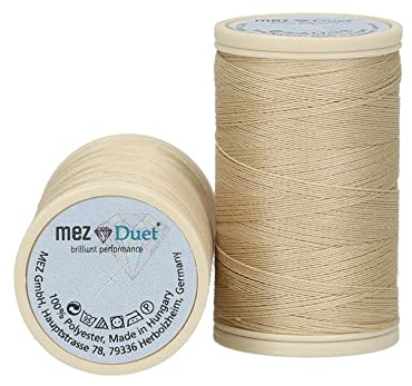 MEZ Duet Stärke 100 4646100-03082 hellbraun Nähgarn, 100 % Polyester, 200m