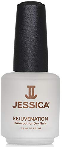 JESSICA Rejuvenation Base Coat, Nail Varnish for Dry Nails, Strengthens and Conditions, Enriched with Vitamin E, Aloe Vera, and Jojoba, 7.4ml