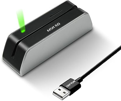 MSRX6 Smallest USB Magnetic Credit Card Reader Writer 1/4 Size of MSR206 MSR605 MSR606 + 10 cards