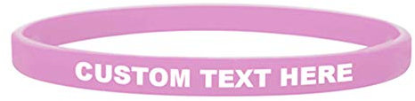 GOGO 100 Pezzi Braccialetti in Silicone Personalizzati, Braccialetto Personalizzati Inspirational Elastico, Bracciale Silicone Sottile