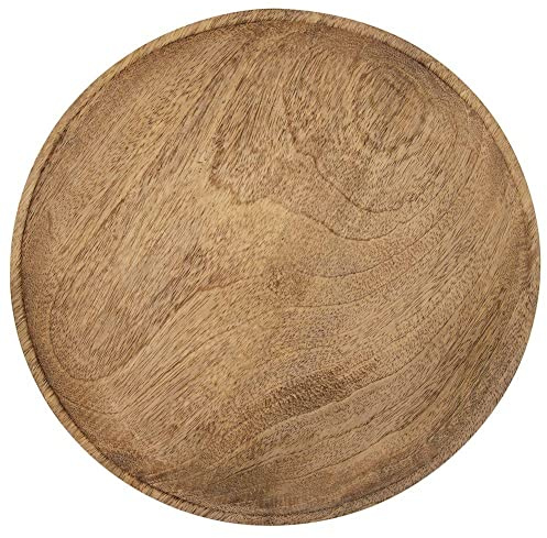orion group Schneidebrett Serviertablett Holztablett Servierbrett | Servierteller rund aus Mangoholz, 30 cm