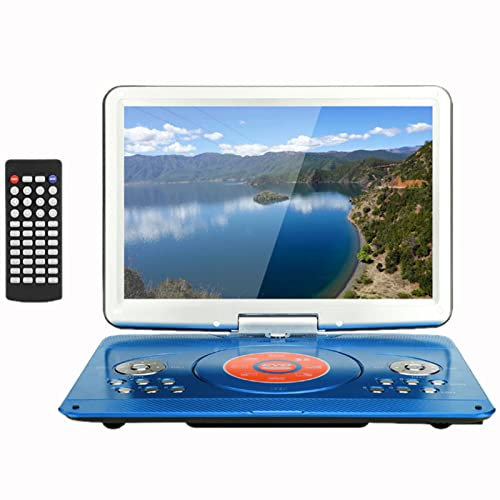 22 Portable DVD Player, Home HD LED Display Movable DVD TV Built-in Dual Speakers Long Lasting Life DVD Player Support For USB And SD Cards(Color:Blue)
