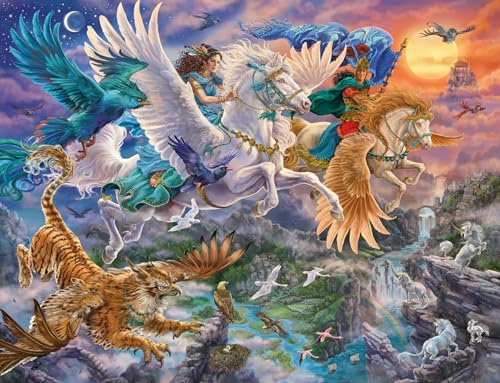 Ravensburger Puzzle Auf dem Pegasus durch die Lüfte - 2000 Teile Puzzle | 2000 Teile Puzzle, Erwachsenenpuzzle, Geschenk für Frauen und Männer