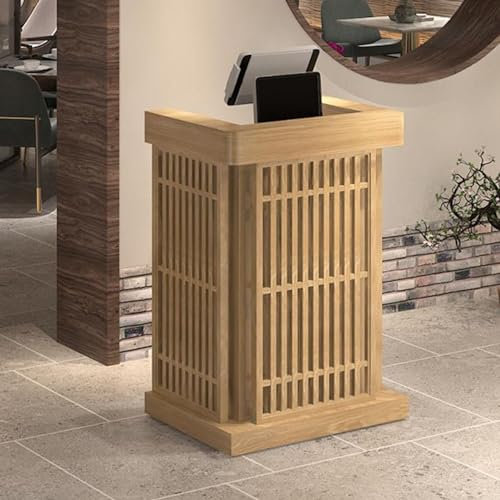 Rezeptionstheken, Kleine Empfangstheke Für Kleine Räume, Empfangstheke Mit Abschließbaren Schubladen Convenience-stores, Kleinen Bartheken Für Eine Vielzahl Von Bekleidungsgeschäften(Color:Wood color-