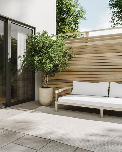 benuta Basic In- & Outdoor Teppich Kaleo - Beige 160x230 cm - Geometrische Muster - Wetterfest & UV-beständig für Balkon, Terrasse, Garten, Küchenteppich & Wohnzimmerteppich - Leicht zu Reinigen