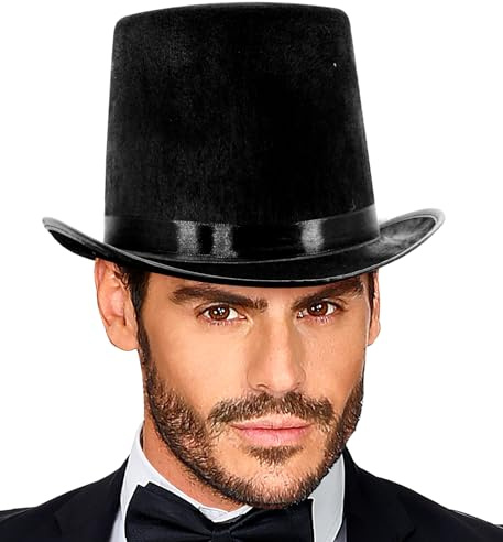 24costumes Zylinder aus Filz – Unisex Hut für Damen und Herren (Größe 58-60) – Perfekt für Karneval, Fasching & Halloween
