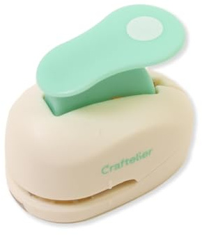 Craftelier - 3/8 Inch Circle Punch with Lever Press | Shape Hole Puncher for Paper Crafts | Round Hole Punch to Create Scrapbooks, DIY Cards & Journals | Mini Hole Punch for Paper & Cardstock.