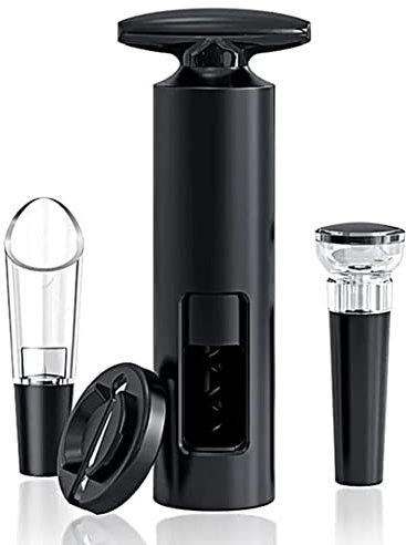 Wouueso BetäTigte Weinflaschen-Korkenzieher-ÖFfner-Sets mit Folienschneider, WeinbelüFter-AusgießEr, Vakuumstopfen, Selbstziehend Wiederverwendbar