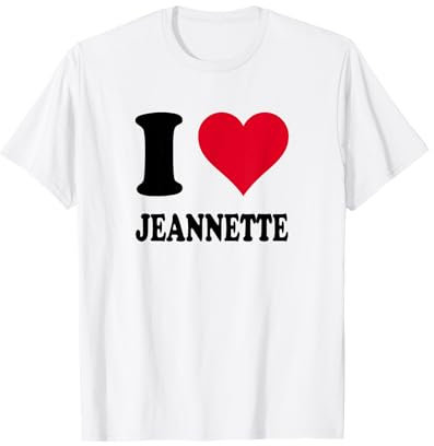 Motif cœur « Ich Liebe Jeannette » T-Shirt