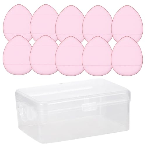 6/10 unidades de borla de polvo para dedos pequeña esponja de maquillaje cara ojos almohadilla suave belleza maquillaje batidora de maquillaje herramienta de maquillaje