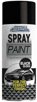 PEBBLE HUG Black Gloss Spray Paint, Quick Drying, Ideal for Wood, Metal, Plastic, Perfect for DIY, Crafts, Home Improvement Projects, Interior & Exterior Use, 400ml, (1 Pcs)