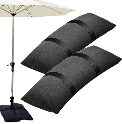 Balance Weight Sandsäcke – 2 Stück Mehrzweck-Regenschirm-Basisgewichte | befüllbare Sandsäcke | Strapazierfähige, befüllbare Terrassen- und Pool-Sandsäcke für Terrasse, Pool, Garten