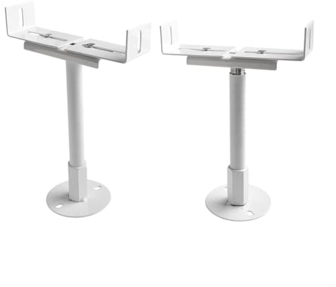 Zilimontt Pair of Aluminium Radiator Floor Brackets - Tubular Radiator Feet - Radiator Support, Adjustable Height Bracket For Vertical Radiator Support(Adjustable 21-26 cm)