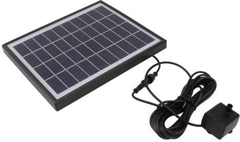 POPETPOP 5w Solarbrunnenpumpe Für Garten Schwimmende Brunnenpumpe Solarwasserpumpe Mit Wasserfällen Vogelbadbrunnenpumpe Springbrunnen Wasserpumpe Solarbetrieben h Schwarz