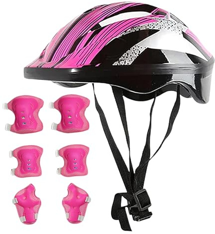 Wezalget Kit de Protection Enfant | Protections pour Trotinette - Casque Ergonomique Doux avec Coudières et Genouillères pour 3-10 Ans – Skateboard Vélo Ski Scooter Roller